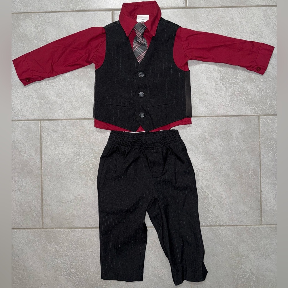 Van Heusen Boys' Red Button-Up Shirt